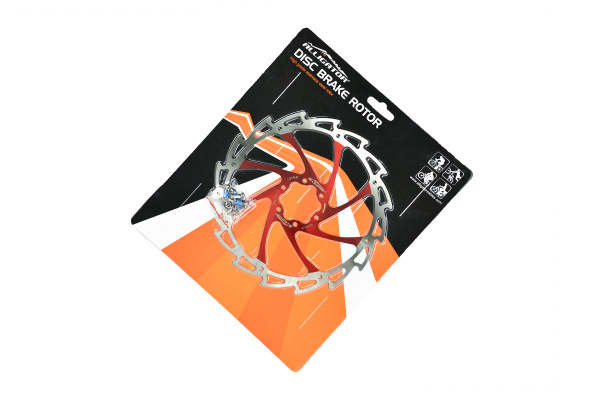 Ротор тормоза Alligator HK-R12RD-DIY Wind Cutter RED,180мм,серебристо-красный,крепление IS6